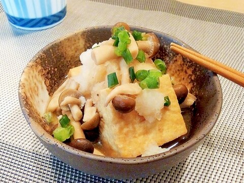 ♪揚げ出汁豆腐風♡厚揚げのおろし浸し♪